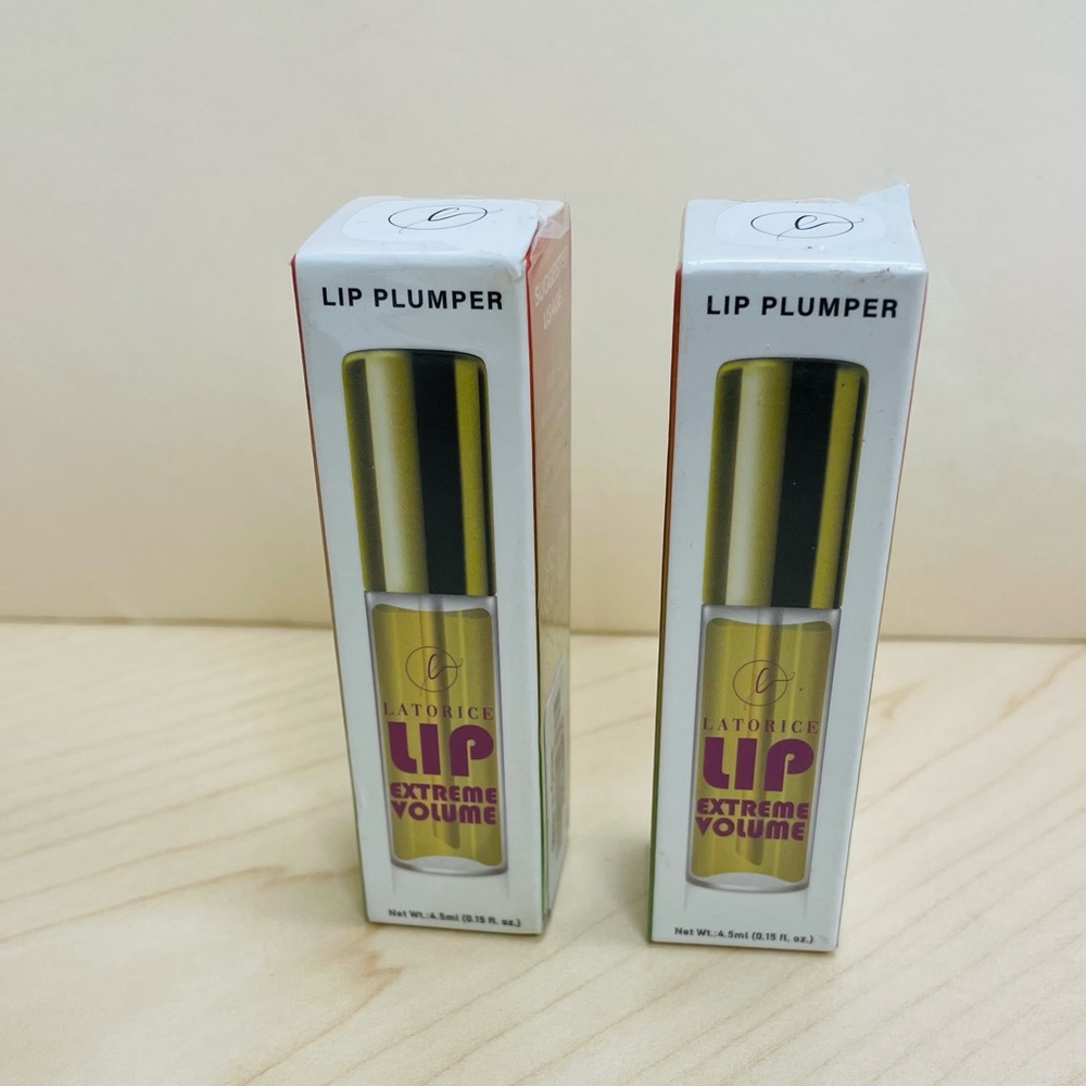 Latorice  Lip Plumper, Natural Lip Enhancer Lip Gloss -Set of 2